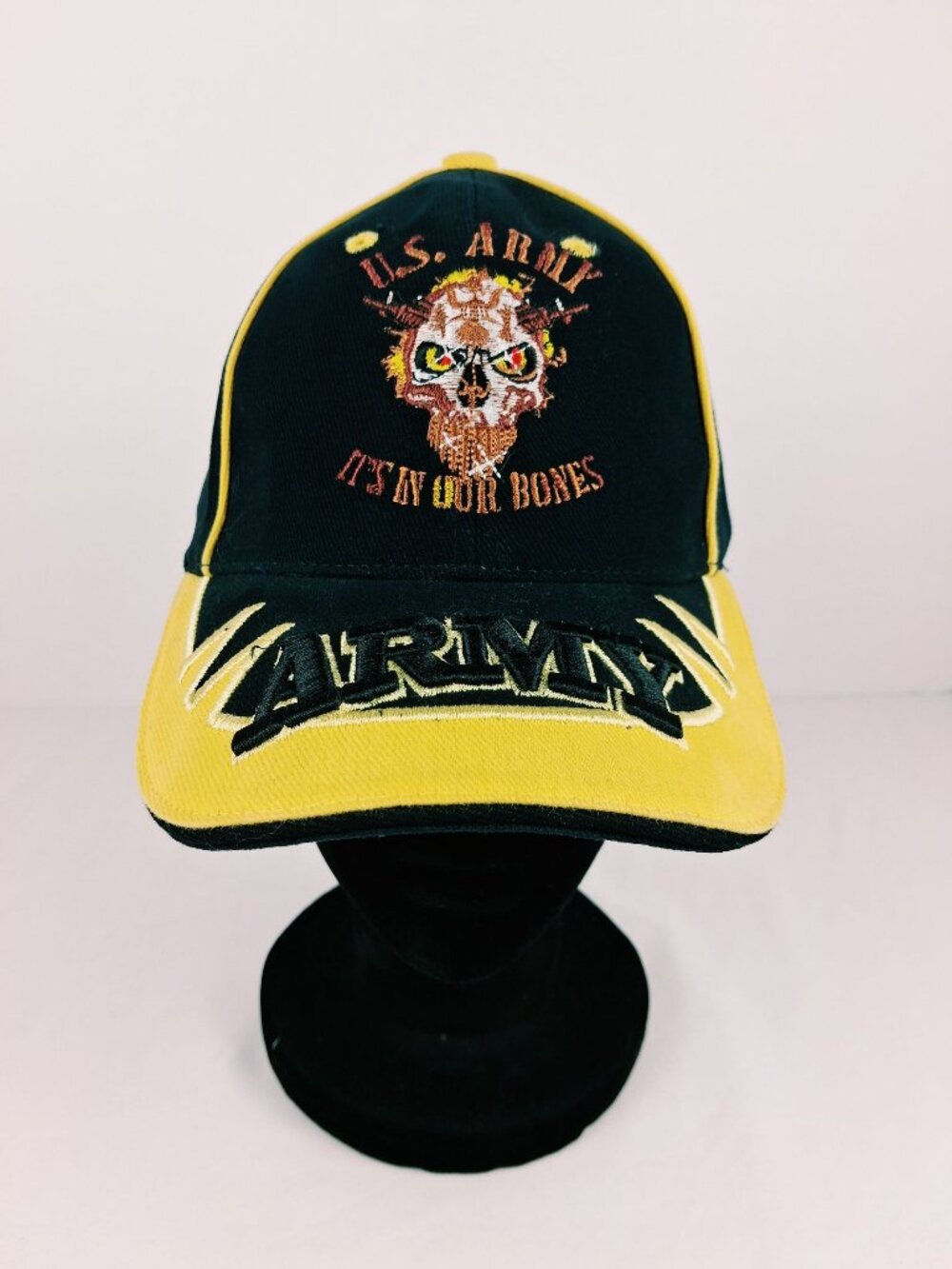 U.S. Army Military Hat Cap Embroidered Skull Design It's in Our Blood Logo